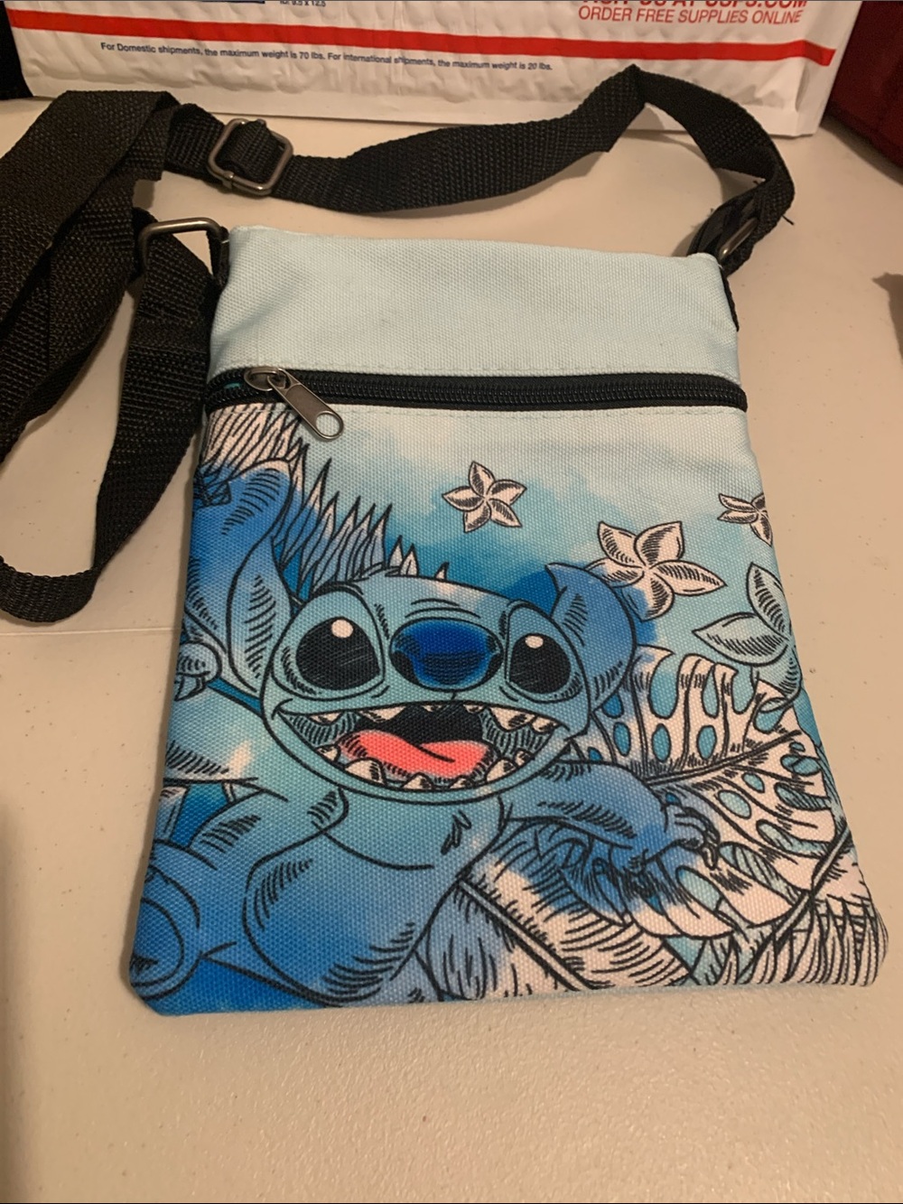 Loungefly Light Blue Stitch Crossbody Bag